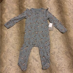 Gap 100% cotton floral Footie Onesie-  NEW
